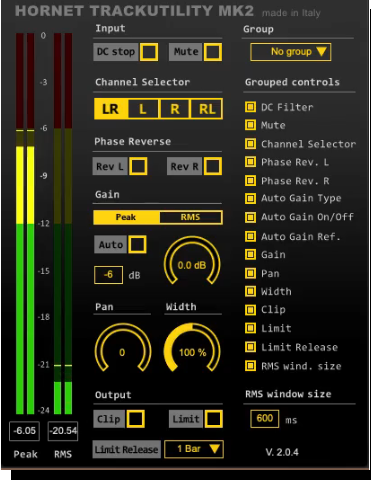 Hornet Plugins TrackUtilityMK2